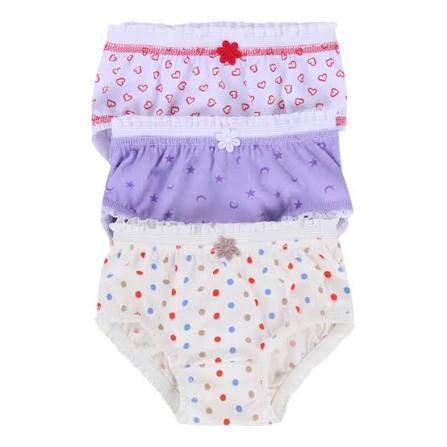 Conjunto de calcinhas infantis estampadas Kellynha